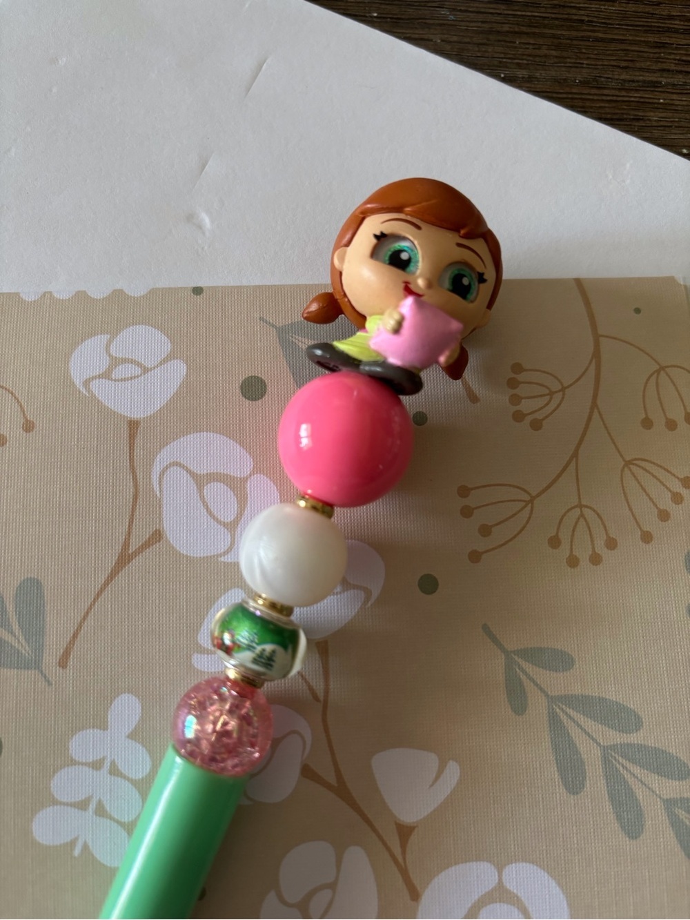 Disney Doorables: Frozen: Princess Anna handmade beaded pen
